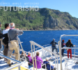 Viewing the coast of São Miguel island from our catamaran